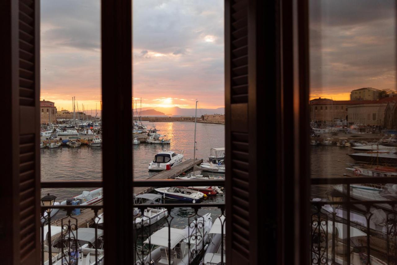 Destino Home Overlooking The Venetian Port Of Chania Hriszí Aktí Haniá Kültér fotó